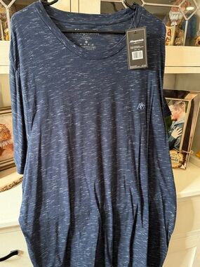 Aeropostale Men’s Blue Space-Dye Short Sleeve Tee - 2XL